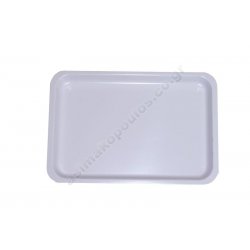 Δίσκος πλαστικός 30x20x2cm χρώματος άσπρο